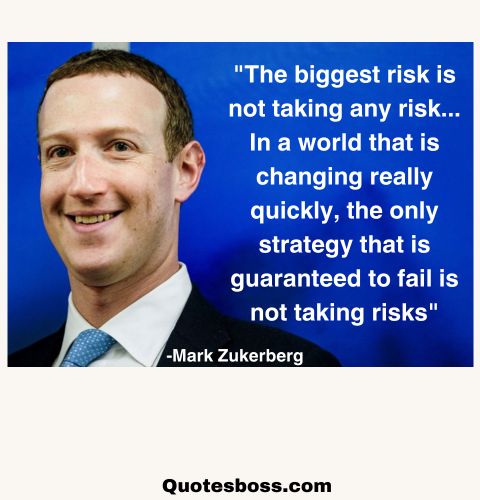 living life quote for Instagram from Mark Zukerberg 