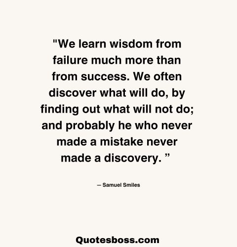 quote about life mistakes from Samuel Smiles