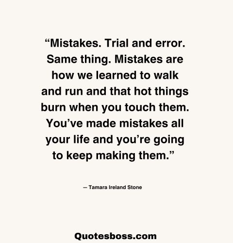 quote about mistakes in life from Tamara Ireland Stone 